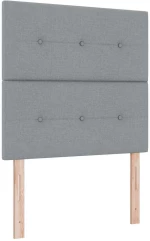 Κρεβάτι Box Spring με Στρώμα vidaXL Ανοιχτό Γκρι 90x200 εκ Υφάσματος