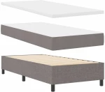 Κρεβάτι Box Spring με Στρώμα vidaXL σε Ταπαίο, 90x190 εκ., Ύφασμα