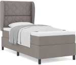 Κρεβάτι Box Spring με Στρώμα vidaXL σε Ταπαίο, 90x190 εκ., Ύφασμα