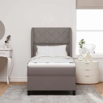 Κρεβάτι Box Spring με Στρώμα vidaXL σε Ταπαίο, 90x190 εκ., Ύφασμα