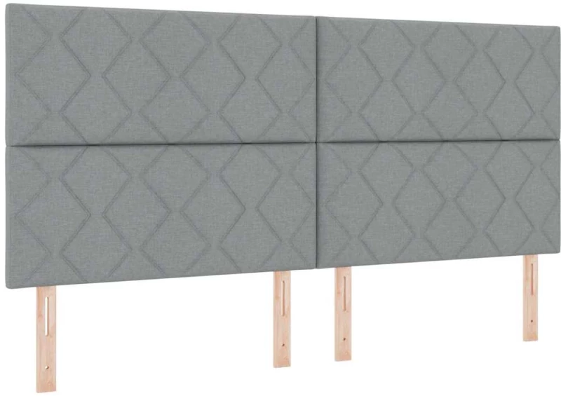 vidaXL Κρεβάτι με Ελατήρια και Στρώμα - Λαδί, 200x200 cm Υφάσματος