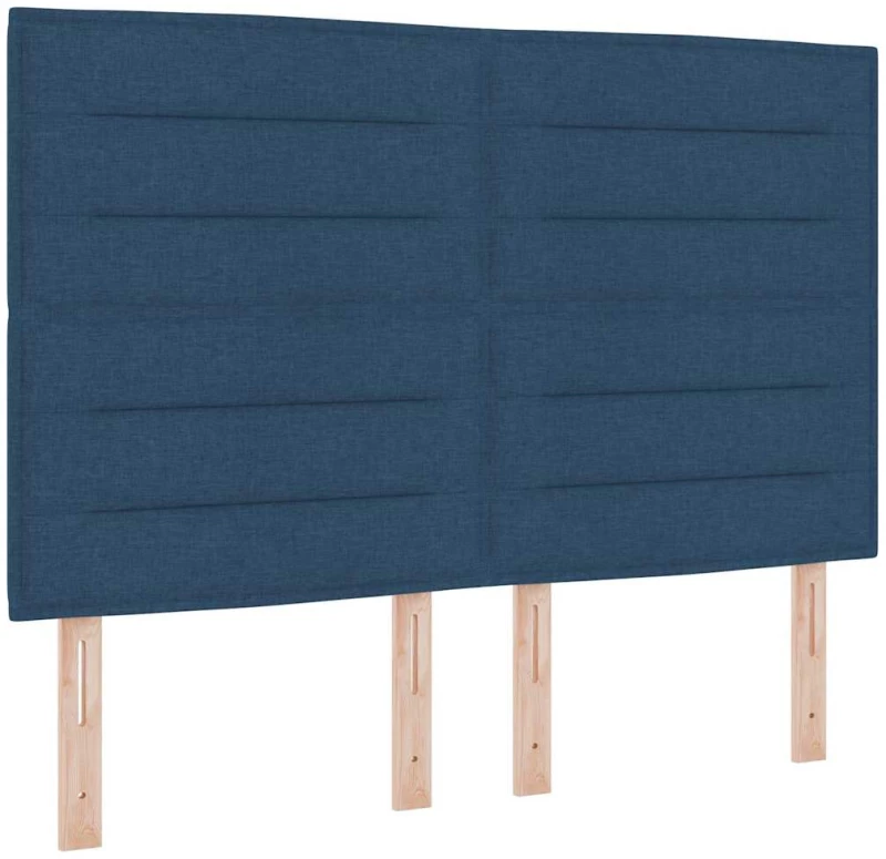 Κρεβάτι Box Spring vidaXL με Στρώμα Μπλε 140x190 εκ. Υφάσματος