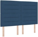 Κρεβάτι Box Spring vidaXL με Στρώμα Μπλε 140x190 εκ. Υφάσματος