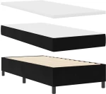 vidaXL Κρεβάτι με ελατήρια και στρώμα Μαύρο 100 x 200 εκ Βελούδο