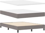 vidaXL Κρεβάτι Box Spring με Στρώμα σε Ταμπά - 160 x 200 εκ. Ύφασμα