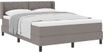vidaXL Κρεβάτι Box Spring με Στρώμα σε Ταμπά - 160 x 200 εκ. Ύφασμα
