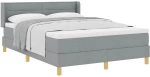 vidaXL Κρεβάτι Box Spring σε Ανοιχτό Γκρι, 140 x 200 cm Υφασμάτινη