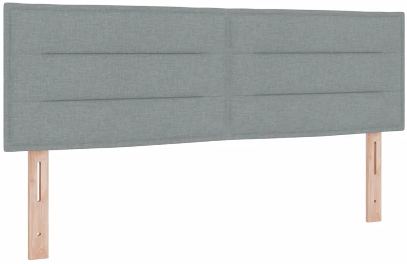 vidaXL Κρεβάτι Box Spring σε Ανοιχτό Γκρι, 140 x 200 cm Υφασμάτινη