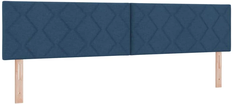 vidaXL Κρεβάτι Box Spring με στρώμα σε μπλε, 200 x 200 εκ, υφασμάτινο