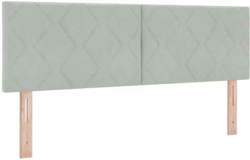 vidaXL Κρεβάτι Box Spring με Στρώμα Ανοιχτό Γκρι 140x190 εκ. Βελούδο