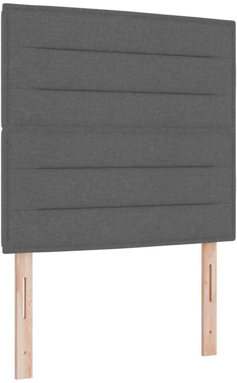 vidaXL Κρεβάτι Box Spring με Στρώμα Σκούρο Γκρι 80x200 εκ. Υφάσματος