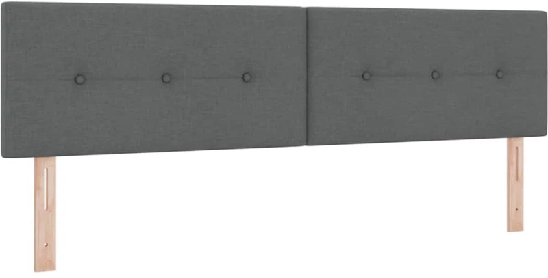 vidaXL Κρεβάτι Βολής με Στρώμα & LED Σκούρο Γκρι 180x200 cm Υφάσματος