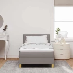 vidaXL Κρεβάτι Με Κουβέρτα & LED Ταπα 80x200 εκ. Ύφασμα