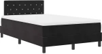 Κρεβάτι Box Spring με Στρώμα & LED μαύρο 120x200 εκ. Βελούδινο
