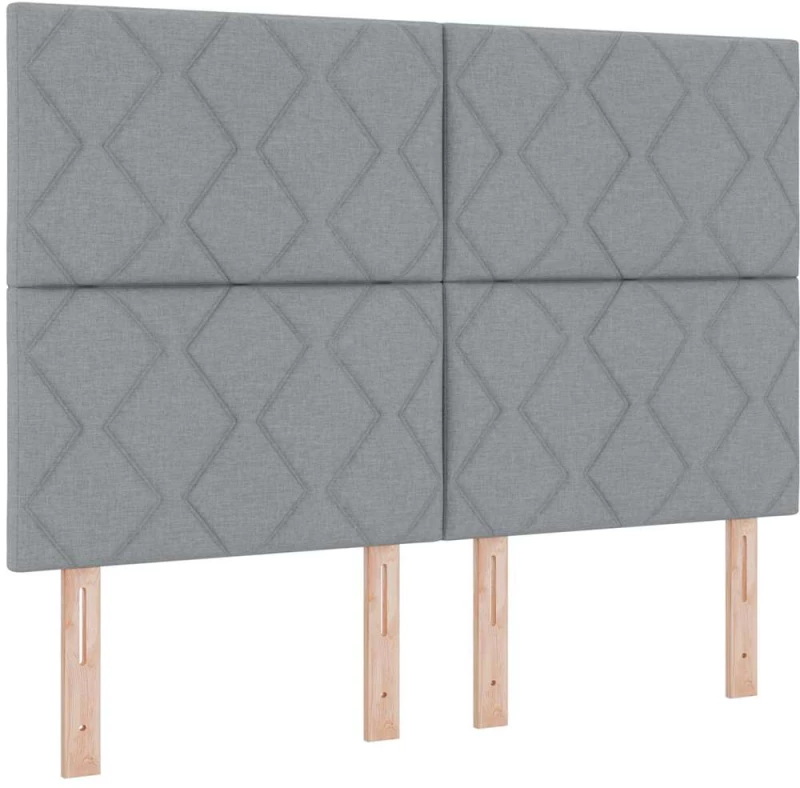 vidaXL Κρεβάτι με ελατήρια και στρώμα Γκρι 140x200 εκ. Ύφασμα