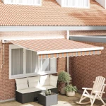 vidaXL Χειροκίνητη Αναδιπλούμενη Τέντα Ριγέ 300x250 εκ
