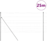 vidaXL Περίφραξη Γηπέδου 1x25 μ από Γαλβανισμένο Χάλυβα