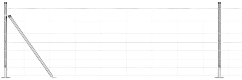 vidaXL Περιφραγμένος Φράκτης 0,8x50 μ από Γαλβανισμένο Ατσάλι