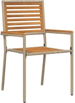 vidaXL Σετ Τραπεζαρίας Κήπου 5 pcs Μπεζ 150 x 90 x 74 cm