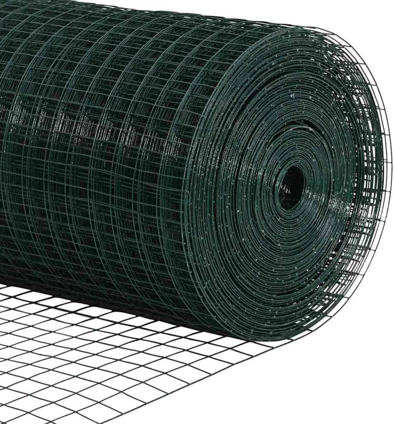 vidaXL Συρμάτινος Φράκτης Πράσινος 0,4x25 μ Σίδηρος