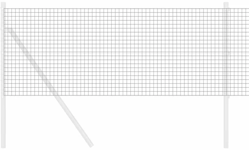 vidaXL Γκρι Συρματόπλεγμα Χάλυβα 0.6 x 50 μ
