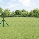vidaXL Φράχτης Πράσινο 25 x 0.4 m Μέταλλο