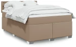 vidaXL Κρεβάτι Boxspring με Στρώμα Καπουτσίνο 160x200εκ.από Συνθ.Δέρμα