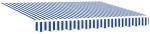 vidaXL Σκηνίτσα Αναδιπλούμενη with Μπλε και λευκό 3.5 x 2.5 m