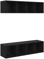 vidaXL Σετ επίπλου τηλεόρασης 2 pcs Μαύρη δρυς 37 x 37 x 142.5 εκ