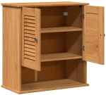 vidaXL Κρεμαστό Ντουλάπι Μπάνιου Μέλι καφέ 67.5 x 34 x 71.5 εκ