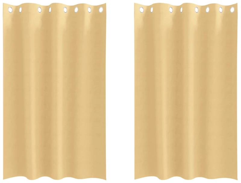 vidaXL Κουρτίνες με κουρτίνες 2 pcs Μπεζ 175 x 140 εκ. Πολυεστέρας