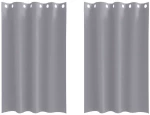 vidaXL Κουρτίνες 2 pcs Ανοιχτό γκρι 175 x 140 εκ. Πολυεστέρας
