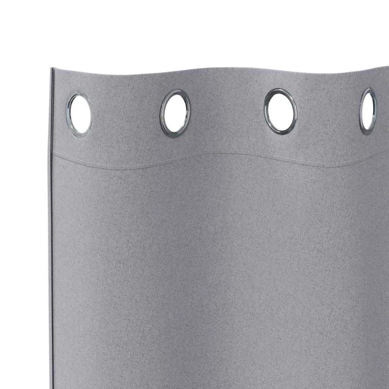 vidaXL Κουρτίνες 2 pcs Ανοιχτό γκρι 175 x 140 εκ. Πολυεστέρας