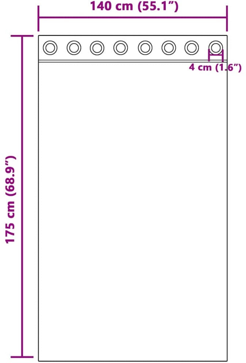 vidaXL Κουρτίνες 2 pcs Ανοιχτό Γκρι 175 x 140 εκ. Πολυεστέρας