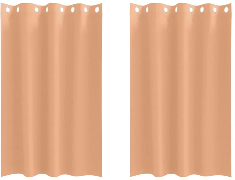 vidaXL Κουρτίνες 2 pcs Ανοιχτό καφέ 175 x 140 εκ. Πολυεστέρας