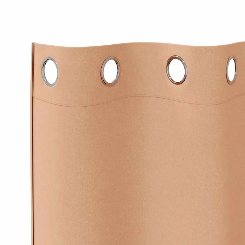 vidaXL Κουρτίνες 2 pcs Ανοιχτό καφέ 175 x 140 εκ. Πολυεστέρας