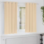 vidaXL Κουρτίνες με κουρτίνες 2 pcs Κρεμ 175 x 140 εκ. Πολυεστέρας