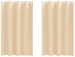 vidaXL Κουρτίνες με κουρτίνες 2 pcs Κρεμ 175 x 140 εκ. Πολυεστέρας