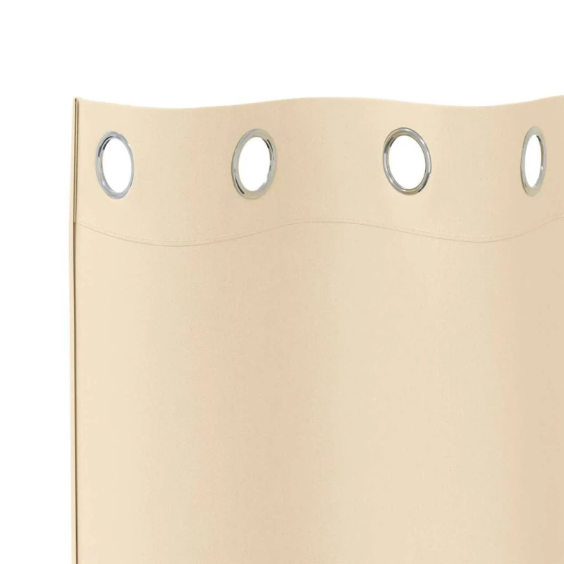 vidaXL Κουρτίνες με κουρτίνες 2 pcs Κρεμ 175 x 140 εκ. Πολυεστέρας