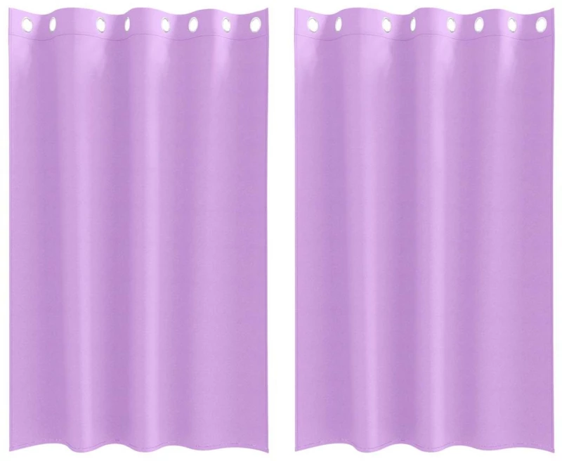 vidaXL Κουρτίνες με κουρτίνες 2 pcs Μοβ 175 x 140 εκ. Πολυεστέρας