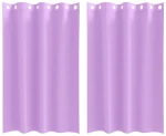 vidaXL Κουρτίνες με κουρτίνες 2 pcs Μοβ 175 x 140 εκ. Πολυεστέρας
