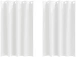 vidaXL Κουρτίνες 2 pcs Καθαρό Λευκό 175 x 140 εκ. Πολυεστέρας