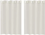vidaXL Κουρτίνες με κουρτίνες 2 pcs Κρεμ 140 x 140 εκ. Πολυεστέρας