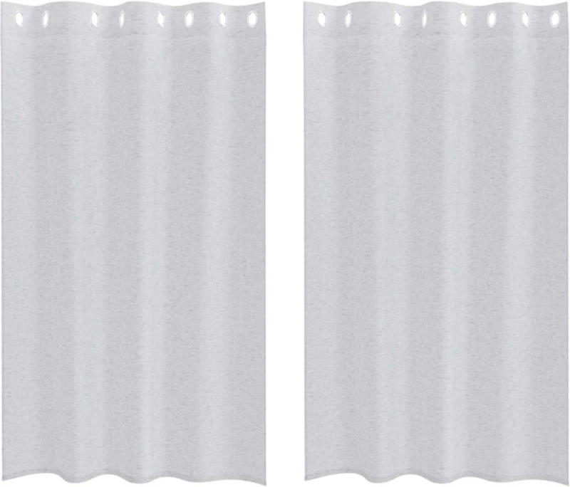 vidaXL Κουρτίνες 2 pcs Ανοιχτό γκρι 140 x 175 εκ. Πολυεστέρας