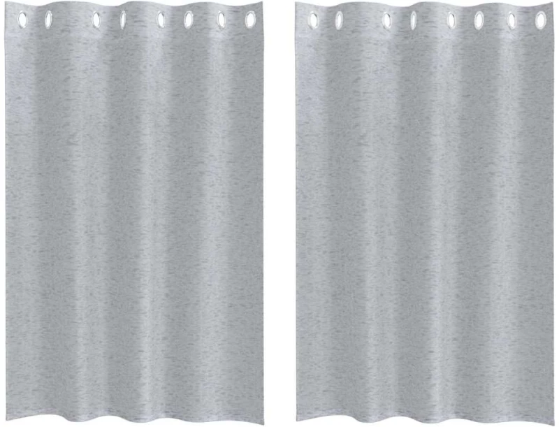 vidaXL Κουρτίνες 2 pcs Σκούρο γκρι 140 x 140 εκ. Πολυεστέρας