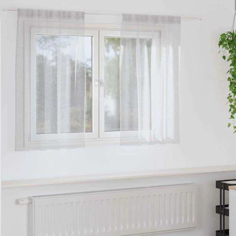 vidaXL Κουρτίνες 2 pcs Ανοιχτό γκρι 140 x 140 εκ. Πολυεστέρας