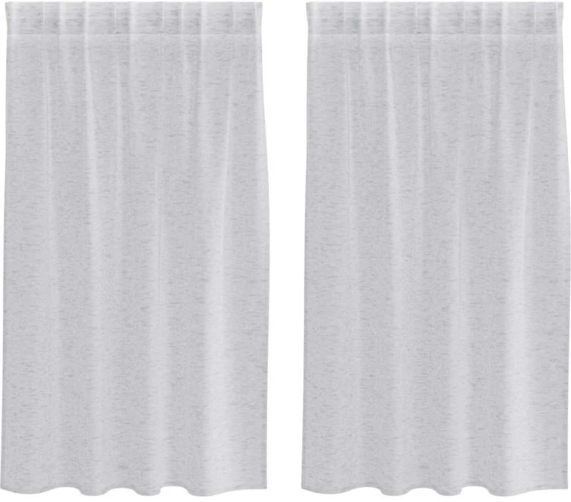 vidaXL Κουρτίνες 2 pcs Ανοιχτό γκρι 140 x 140 εκ. Πολυεστέρας