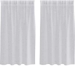 vidaXL Κουρτίνες 2 pcs Ανοιχτό γκρι 140 x 140 εκ. Πολυεστέρας