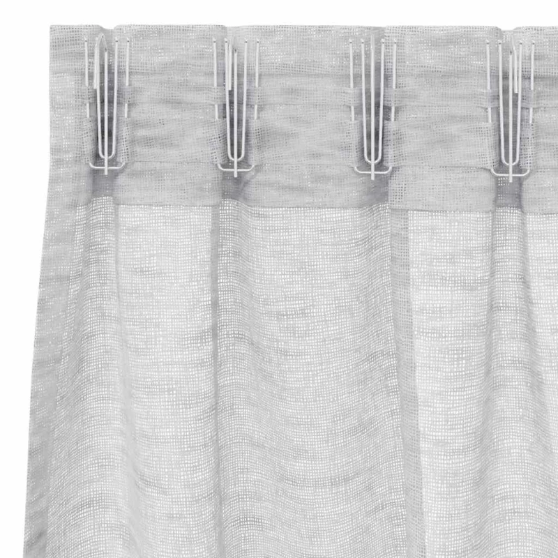 vidaXL Κουρτίνες 2 pcs Ανοιχτό γκρι 140 x 140 εκ. Πολυεστέρας