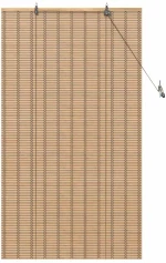 vidaXL Ρολά και Σκίες Παραθύρων Ανοιχτό καφέ 100 x 160 cm Μπαμπού